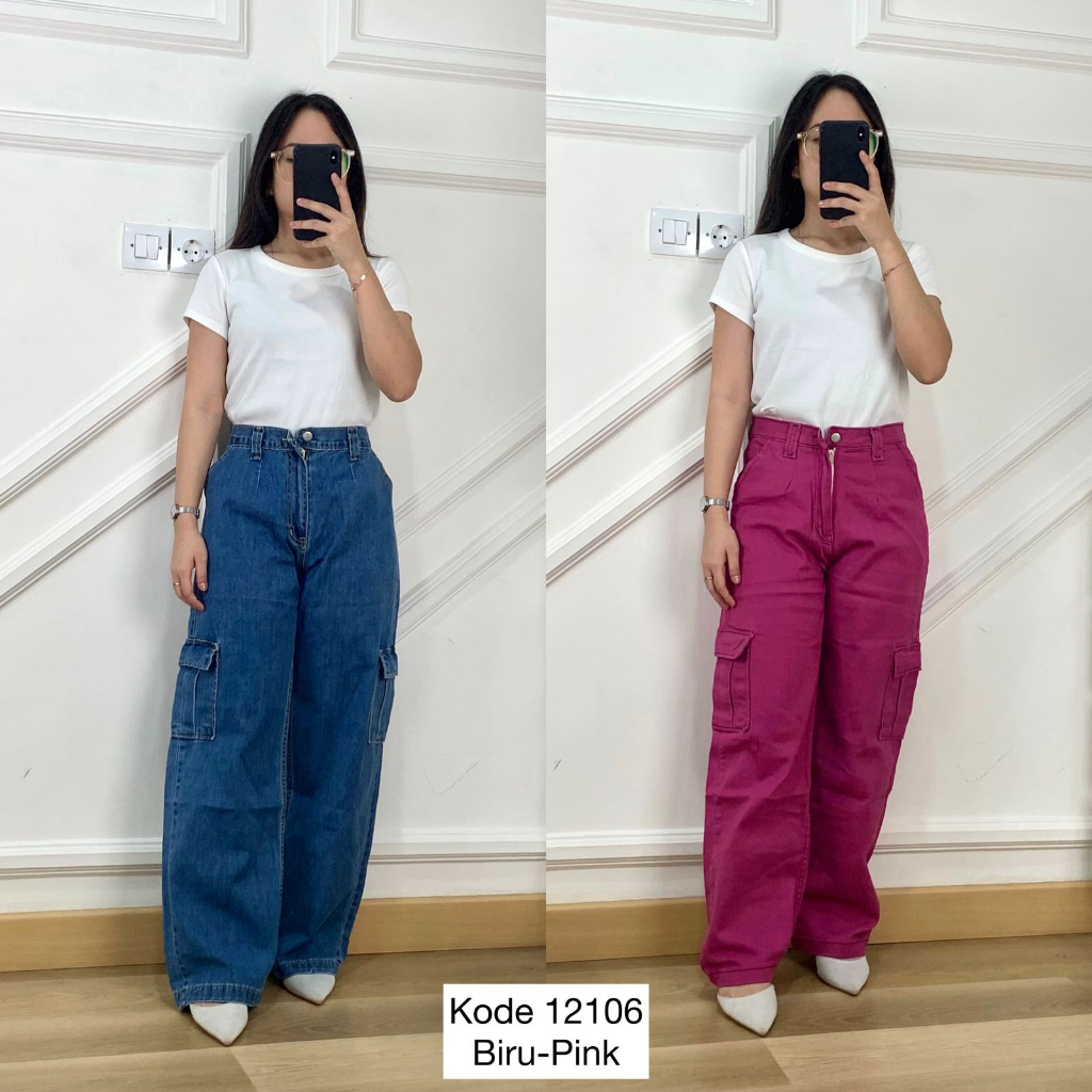 12106 CARGO PANTS CHUU CULOT 5KG PREMIUM IMPORTED BANGKOK JEANS LONG JEANS PANTS THE HOBBY PREMIUM P