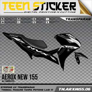 Striping AEROX 155 ใหม่ แถบไวนิลใส UV โฮโลแกรม สําหรับ YAMAHA AEROX 155 NEW 2021 TN 013