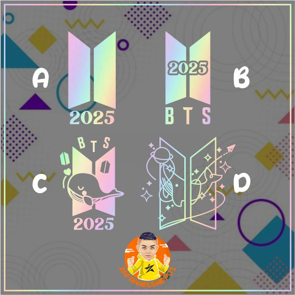 สติ๊กเกอร์ตัด โลโก้ BTS Whalen 2025