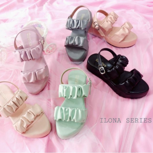 Ilona sandalku Platform Wedges รองเท้าแตะแฟชั่นสตรี