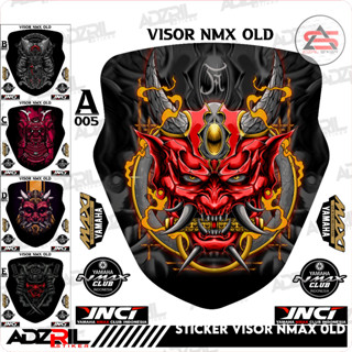 สติกเกอร์รอยสักติดกระจกหน้ารถยนต์ ลายกะโหลก DEVIL Nmax Old 155-2015-2019 Cool SAMURAI (014)