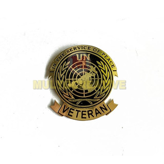 Un Veteran UN Veteran Brevet Pin หมุดยึดเสื้อ UN Veteran