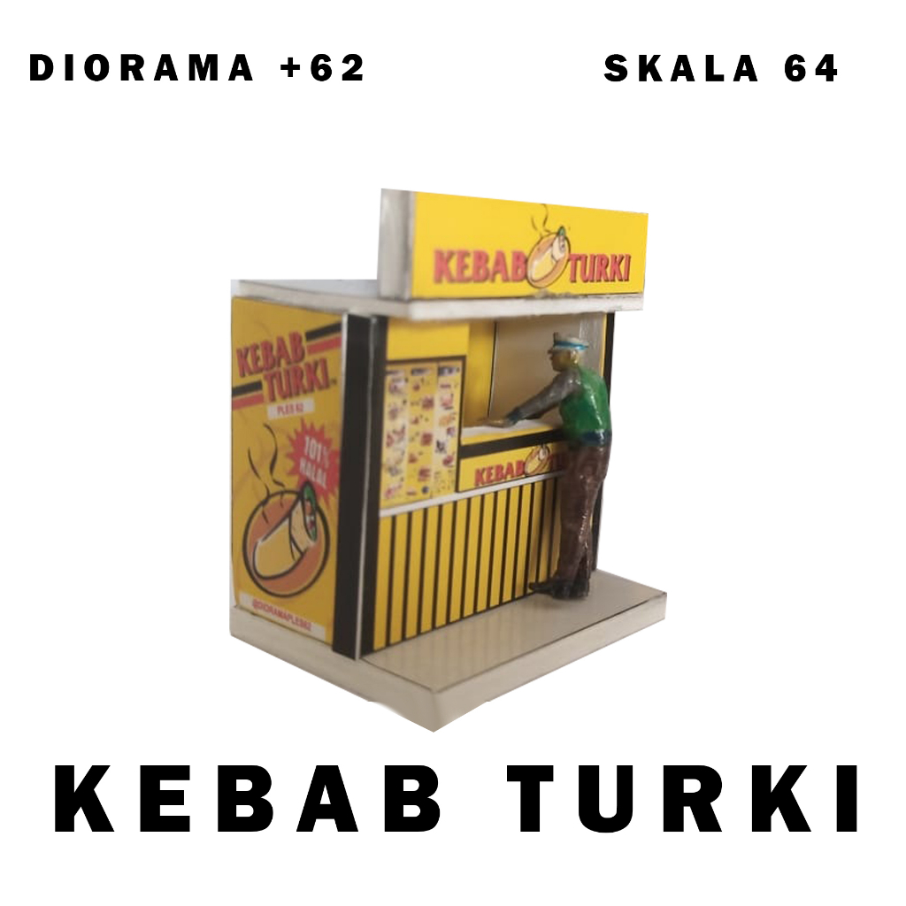 DIORAMA GERAI TURKISH KEBAB SCALE 64 PVC MATERIAL