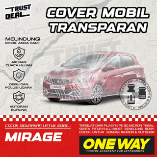 ผ้าคลุมรถยนต์พลาสติก แบบหนา กันน้ํา สีโปร่งใส สําหรับ Mitsubishi MIRAGE