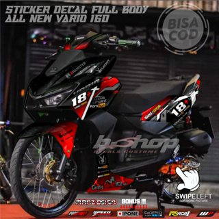 สติกเกอร์รูปลอก แบบเต็มตัว ลายเด็กผู้หญิง สีแคนดี้ สําหรับ honda vario 160