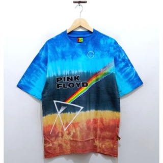 เสื้อยืด พิมพ์ลายโลโก้ Floyd Galaxy สีชมพู สไตล์วินเทจ โอเวอร์ไซซ์