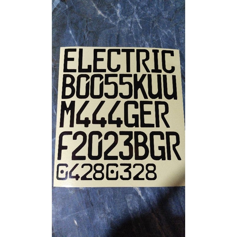 สติ๊กเกอร์จาน MOTORCYCLE & CAR NUMBER (ใหม่ FONT, OLD FONT, VARIATION FONT)
