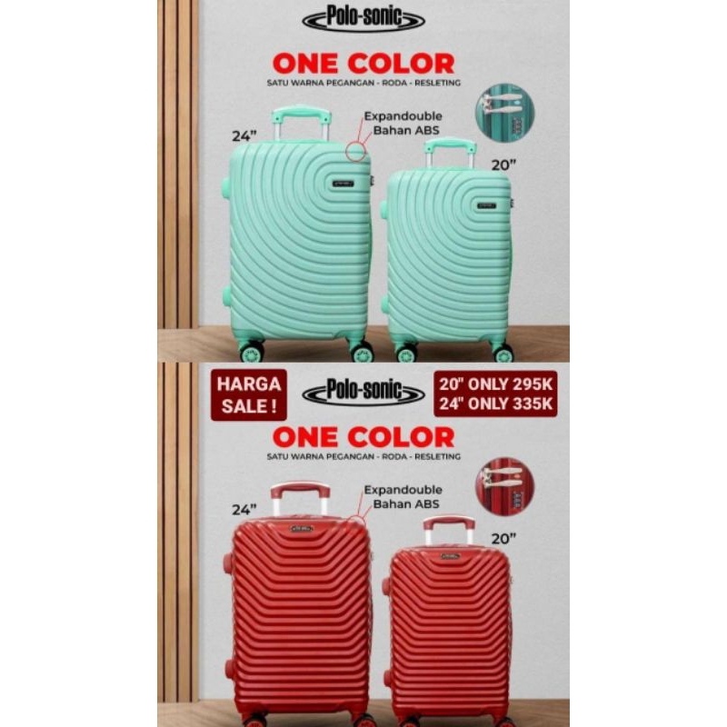 POLO SONIC/GOFLEX HARDCASE SUITABLE SIZE 24" INCH PASTEL TYPE LUGGAGE