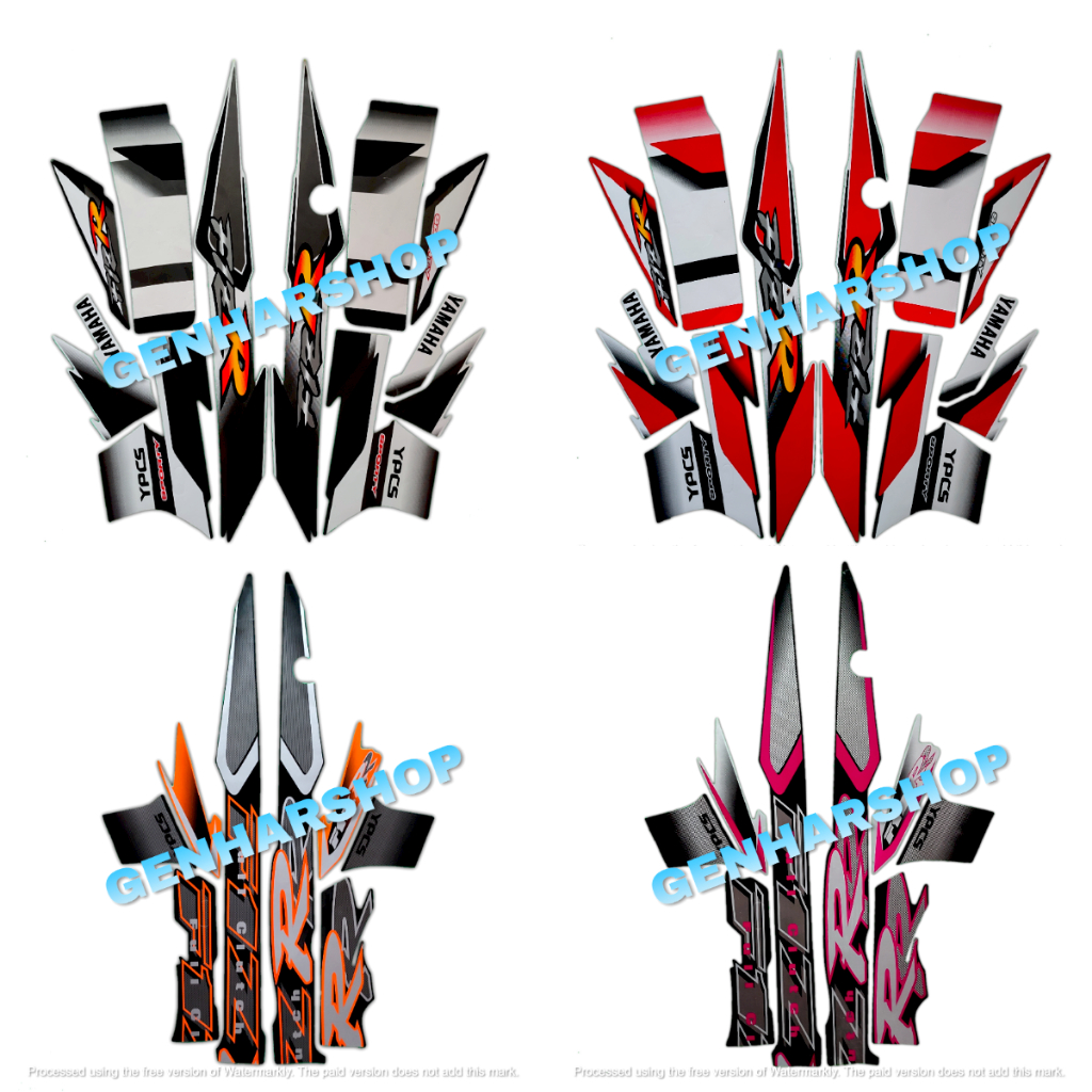 YAMAHA F1ZR 2001 MOTORCYCLE BODY STRIPING STICKERS, STANDARD PAIR, FULL SET
