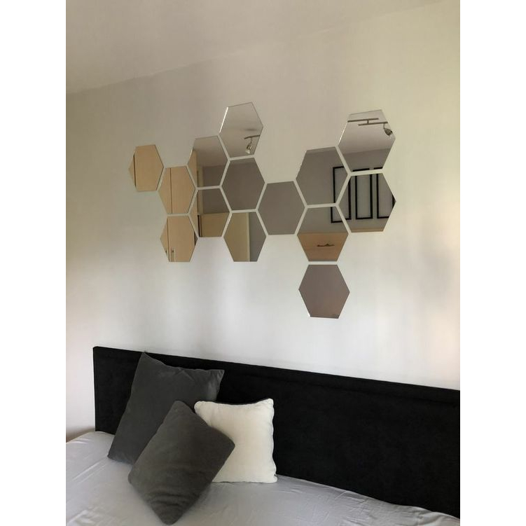 HEXAGONAL MIRROR 13X11CM MINIMALIST HEXAGONAL MIRROR / AESTTHETIC HEXAGONAL MIRROR