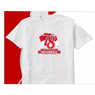 เสื้อยืด พิมพ์ลาย Indonesias 78th Independence แฟชั่นสําหรับชาย และหญิง