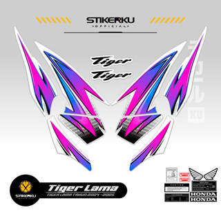 สติกเกอร์ TIGER 2000s OLD TIGER สําหรับติดตกแต่งรถยนต์ HONDA TIGER 2000s HONDA TIGER HONDA Stickers POLET TIGER Stickerskudecall MOTIF 8s