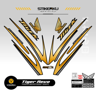 สติกเกอร์ TIGER 2000 REVO TIGER REVO TIGER REVO TIGER 2000 TIGER NEW HONDA TIGER REVO HONDA Sticker POLET ดีไซน์ใหม่ TIGER REVO Stickerkudecall MOTIF 9