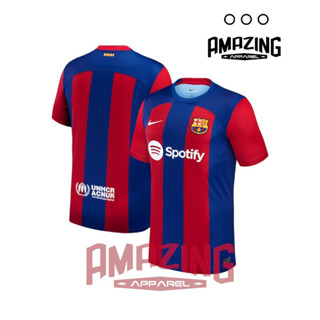 เสื้อกีฬาแขนสั้น ลายทีม Jersey BARCELONNAA 23 24 ฟรี NICKNAME