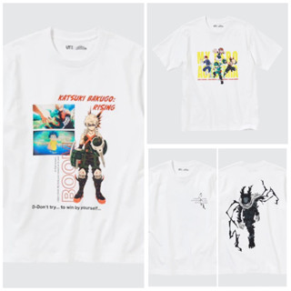 Uniqlo x เสื้อยืด ลายการ์ตูนอนิเมะ My Hero Academia My Hero Academia สําหรับทุกเพศ