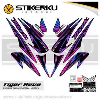 สติกเกอร์ TIGER 2000 REVO TIGER REVO สําหรับติดตกแต่งรถยนต์ TIGER REVO TIGER 2000 TIGER NEW HONDA TIGER REVO HONDA Sticker POLET ดีไซน์ใหม่ TIGER REVO Stickerkudecall MOTIF 6