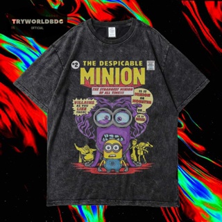 Kaos เสื้อยืดลําลอง แขนสั้น พิมพ์ลายการ์ตูน MINION COMIC VINTAGE