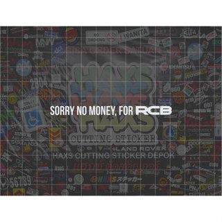 สติกเกอร์ตัด Sorry No Money สําหรับ RCB ขนาด 10 ซม.