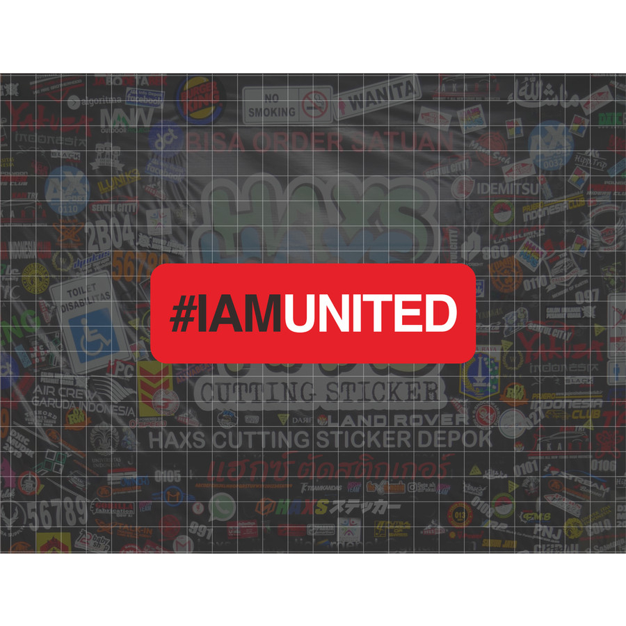 สติ๊กเกอร์ตัด Im United 13 cm x 4 cm แมนเชสเตอร์ ยูไนเต็ด