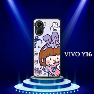 [MT15] เคส Vivo Y16 ประดับกลิตเตอร์ | เคส Vivo Hp | ตัวป้องกันสมาร์ทโฟน ลายการ์ตูน Happy MOTIF