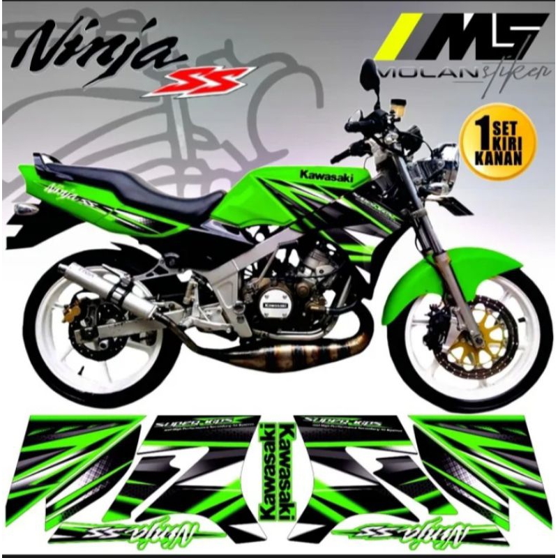 Merah Decal สติกเกอร์ Striping Variation Motif Ori Ninja Ss 150 2013 สีแดง - Ninja Ss 150 2014 2015 