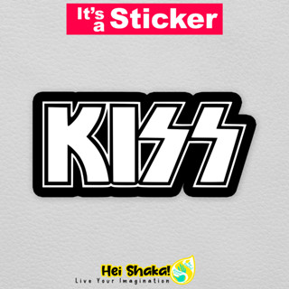 สติกเกอร์ไวนิล กันน้ํา ลาย Kiss Music Band