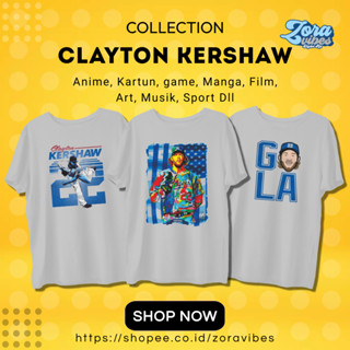 เสื้อยืด ผ้าฝ้าย พิมพ์ลาย Clayton Kershaw Los Angeles Player Design 2