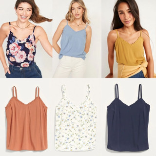 [Size Xs &amp; S] (ซื้อ 3 = 99RB) เสื้อกล้าม Cami - เสื้อกล้าม คอวี แต่งระบาย สําหรับผู้หญิง - แบรนด์แท้