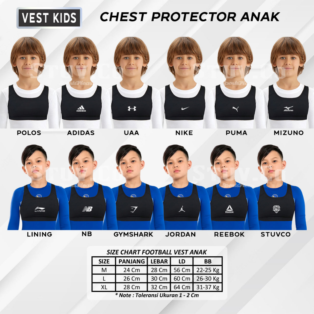 CHEST PROTECTOR FOOTBALL VEST KIDS สีดํา
