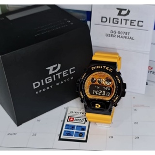 ชั่วโมงสุดเท่ !! Digitec DIGITAL สายนาฬิกาข้อมือยาง D-5 ซม. (ฟรีกล่องและแบตเตอรี่สํารอง)