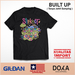 เสื้อยืด พิมพ์ลาย Built Up Band SLIPKNOT | เสื้อยืด พรีเมี่ยม พิมพ์ลาย METAL ROCK | เสื้อผ้า ลายการ์ตูนร็อคดนตรี DISTRO น่ารัก