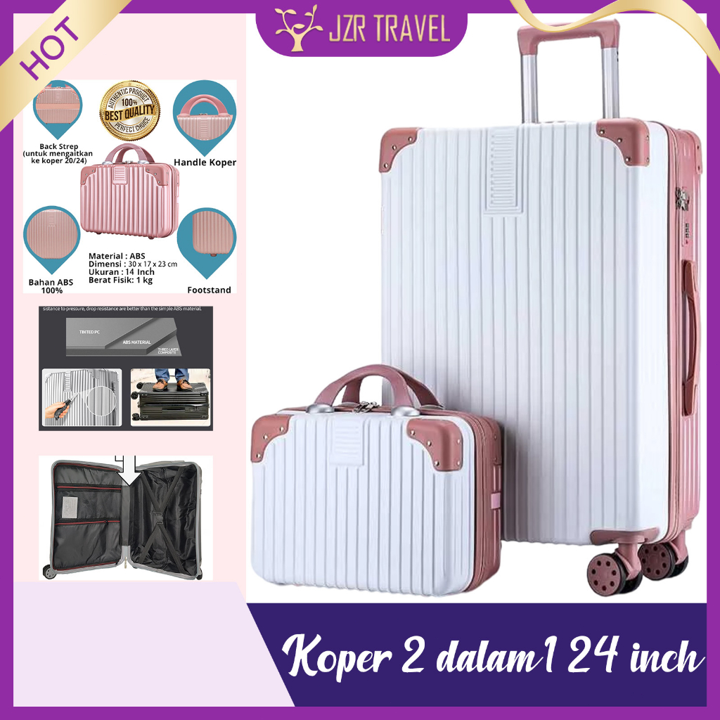 Jzr Koper เคส ลายกระท่อม ขนาดเล็ก 14 นิ้ว 24 นิ้ว 22 นิ้ว - 20 นิ้ว สําหรับเด็กผู้หญิง