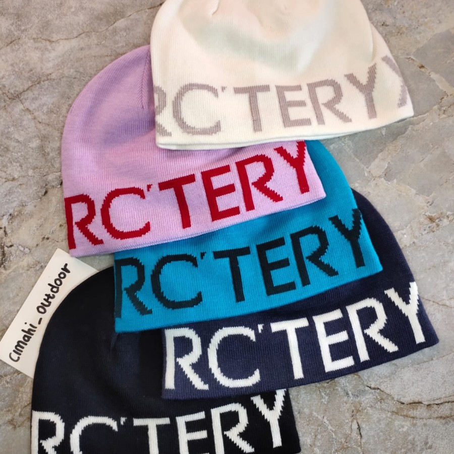 Arcteryx word head toque beanie artteryx หมวกเดินป่าภูเขากลางแจ้ง