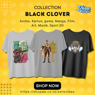 เสื้อยืด พิมพ์ลายอนิเมะ Black CLOVER