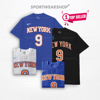 New York Knicks RJ Barret No 9-2023. เสื้อยืด ลายบาสเก็ตบอล