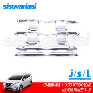 ฝาครอบมือจับประตูโครเมี่ยม อุปกรณ์เสริม สําหรับ Nissan Livina 2019 JSL