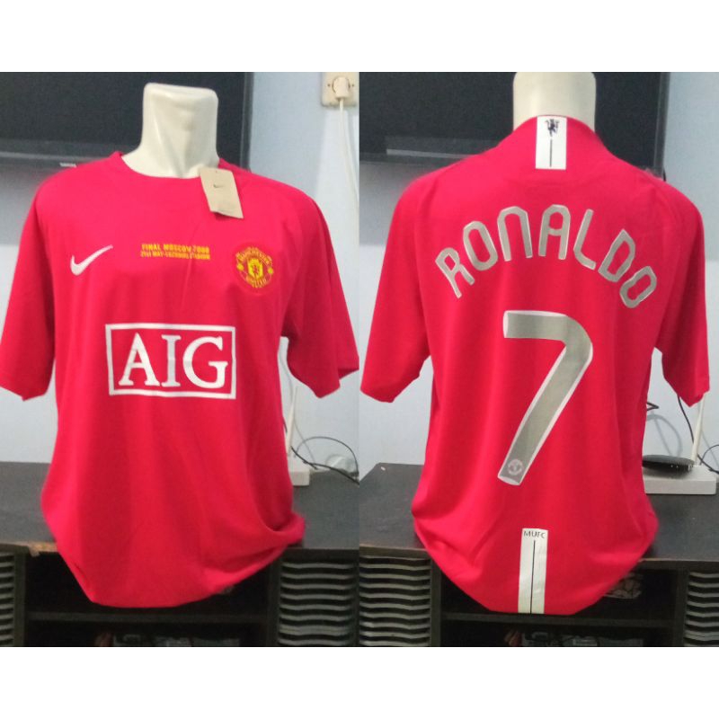 จ่ายตรงจุด Manchron Home 2007/2008 final Moscow Cristiano Ronaldo 7 jersey