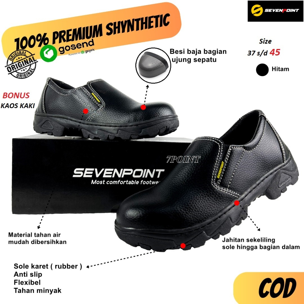 Original Seti Mens and Womens Slip-On Slop Safety Shoes Steel Toe Seky Field Work Project รองเท้าแตะ