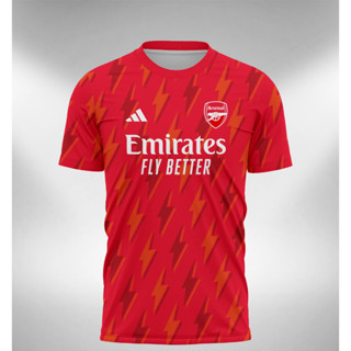 เสื้อกีฬาแขนสั้น ลายทีมอาร์เซนอล Prematch Jersey 2023 2024