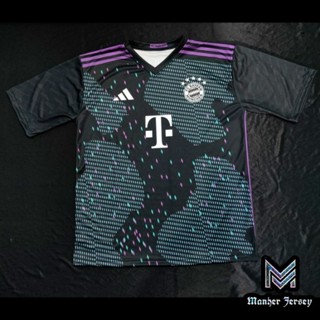 เสื้อกีฬาแขนสั้น พิมพ์ลาย Bayern Munchen Away Jersey 2023 2024