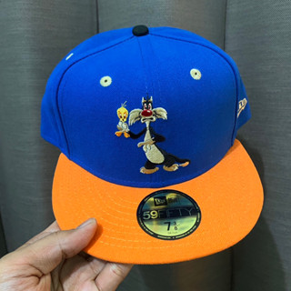 ใหม่ หมวกแก๊ป 59Fifty Looney Tunes Sylvester และ Tweety