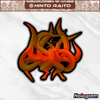 สติกเกอร์ ลายการ์ตูนอนิเมะ Naruto Kurama Angry Hologram สําหรับติดตกแต่งหมวกกันน็อค แล็ปท็อป HP