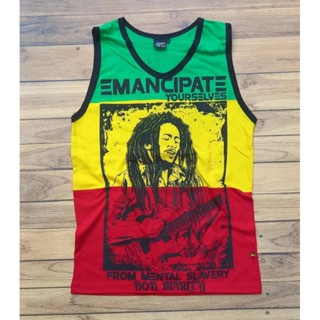 เสื้อยืด พิมพ์ลาย bob marley rasta emancipate reggae สําหรับผู้ชาย