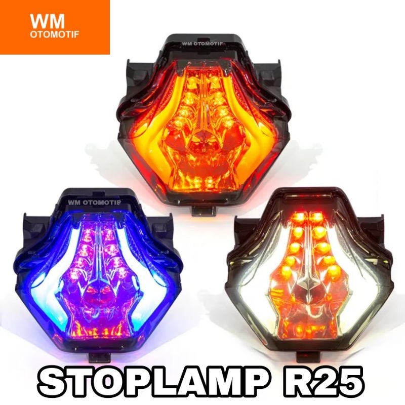 LED Stoplamp R25 Mx King 150 MT 25 YZR Y15ZR R3 เก่าใหม่ DRL หยุดเบรคไฟเลี้ยว Dusk Cobra 3 ใน 1 PnP
