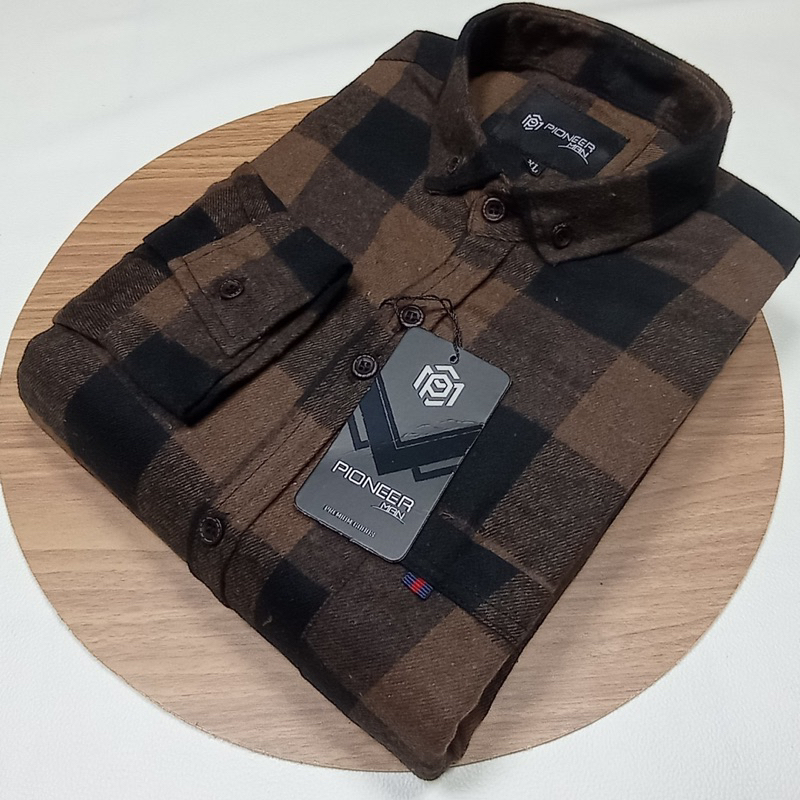 Kemeja เสื้อเชิ้ตผ้าสักหลาดนําเข้าสําหรับผู้ชายแขนยาว/ผ้าสักหลาดแขนยาว