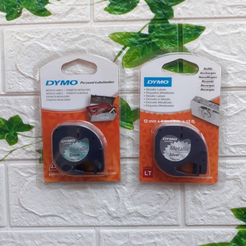 DYMO LetraTag Metallic Label Tape Printer Metallic Label Tape ขนาด 12mm x 4m