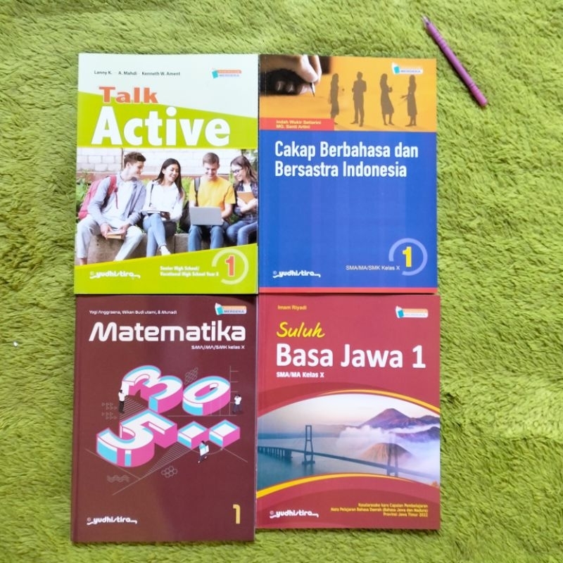หนังสือภาษาอังกฤษต ้ นฉบับ TALK ACTIVE เชี ่ ยวชาญในภาษาและวรรณกรรมอินโดนีเซียคณิตศาสตร ์ SULUH Java Language Class 10 High School Vocational High School MERDEKA หลักสูตร