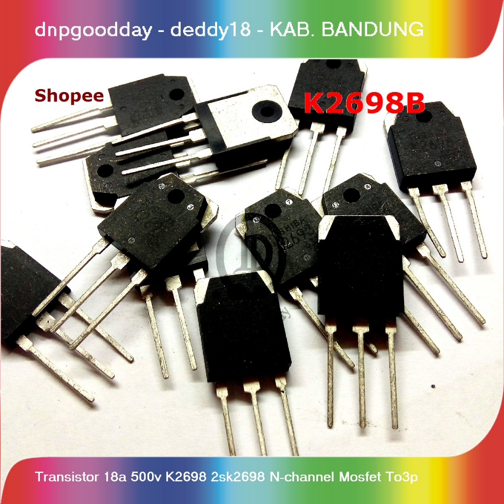 ทรานซิสเตอร์ 18a 500v K2698 2sk2698 N-channel Mosfet To3p