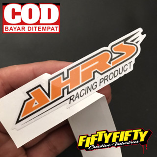 สติกเกอร์ พิมพ์ลาย AHRS เคลือบเงา สําหรับติดตกแต่งหมวกกันน็อค รถจักรยานยนต์ รถยนต์