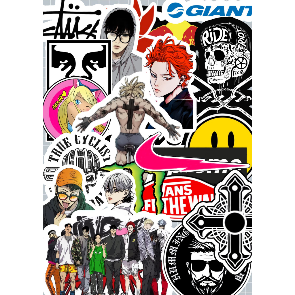 สติ๊กเกอร์ไวนิล AESTHETIC STICKER 18PCS สติ๊กเกอร์ FIXED GEAR JAY JO WIND BREAKER 2 | กันน้ําสําหรับ
